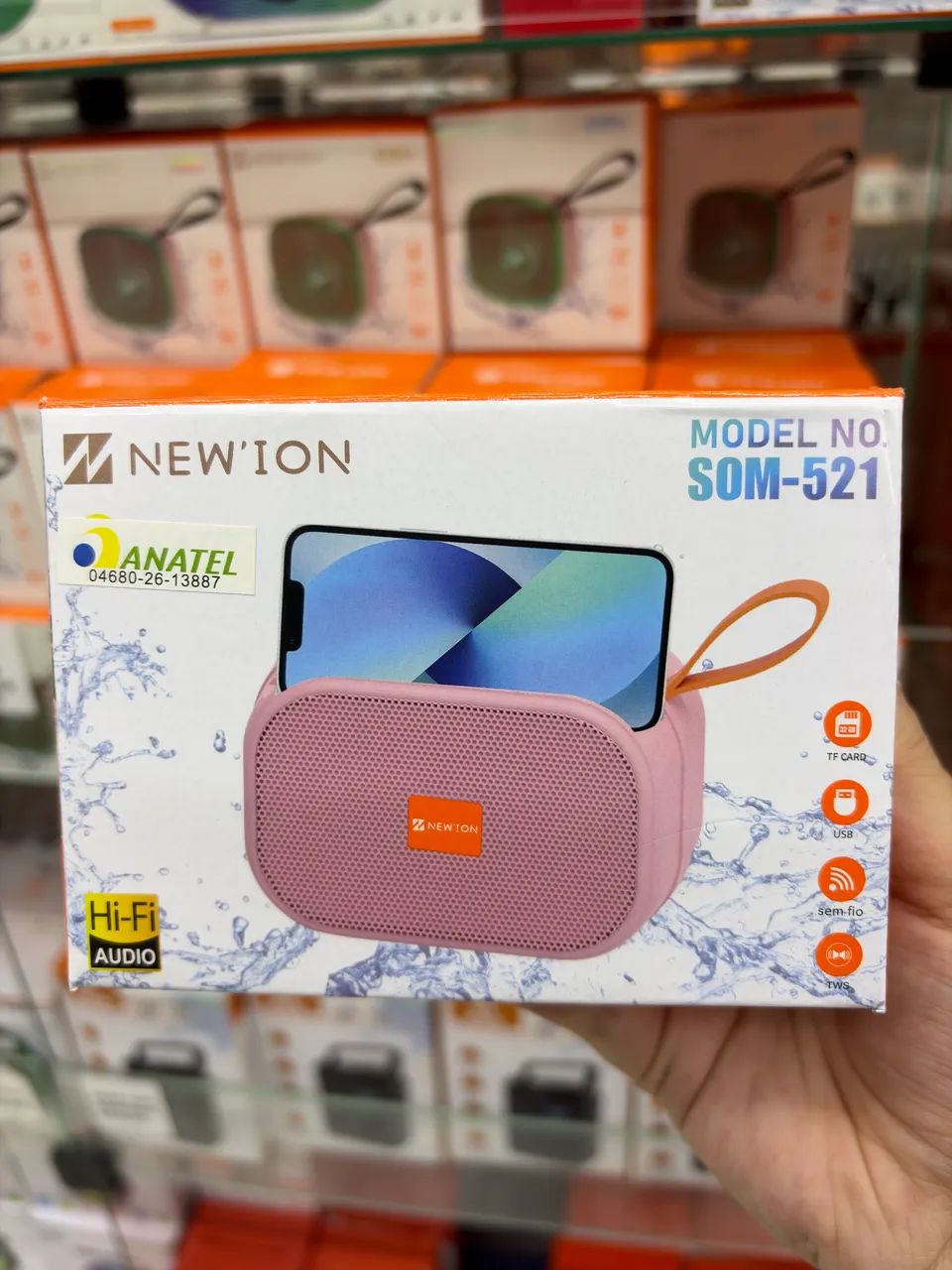 Caixa de som Newton com suporte NOVA