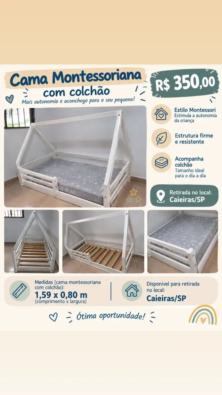 Mini cama montessoriana 