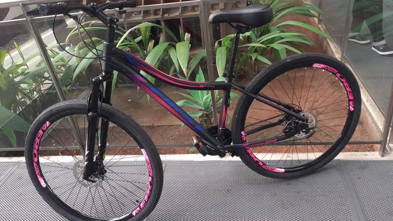 Bike Aro 29 quadro feminino com marcha