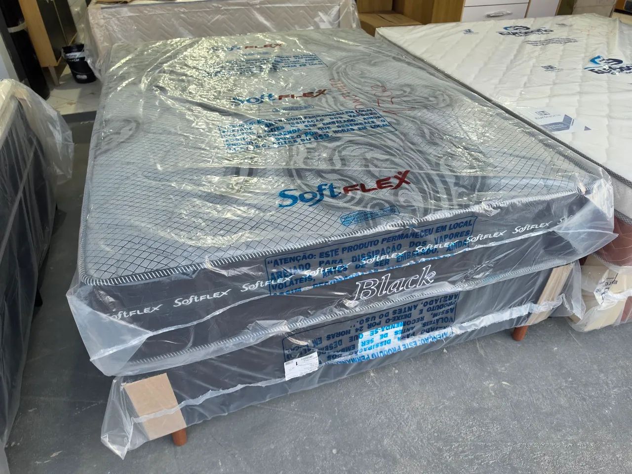 CAMA BOX CASAL MOLAS ENSACADAS NOVA 