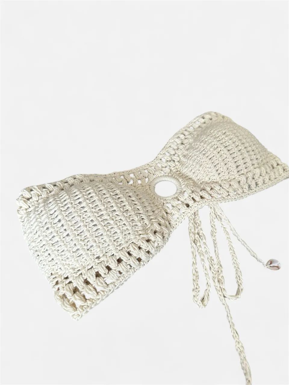 Top Crochê Off-White Artesanal - Foto 2
