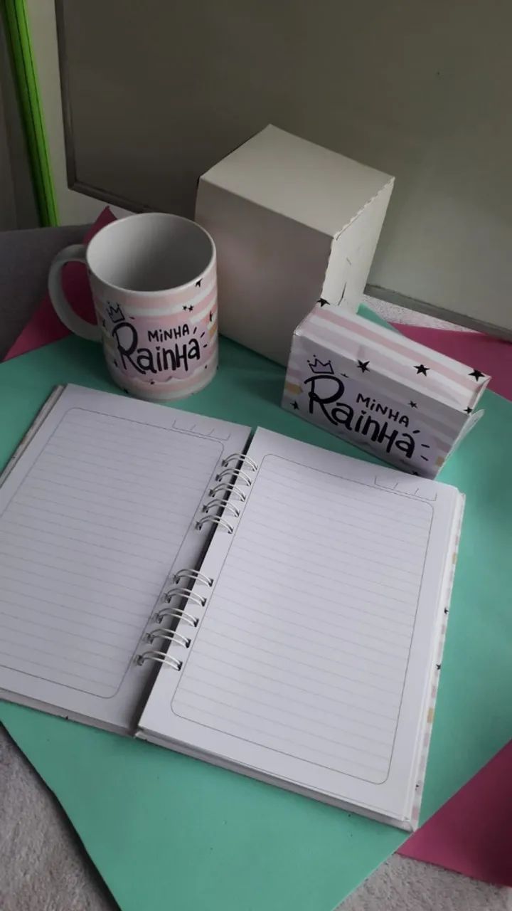 kit Caderno de Notas Minha Rainha 