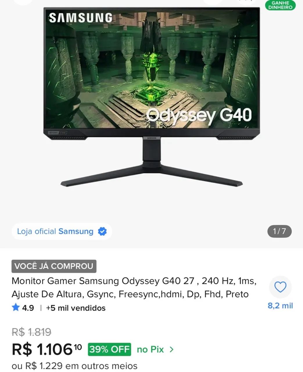 MONITOR PC GAMER