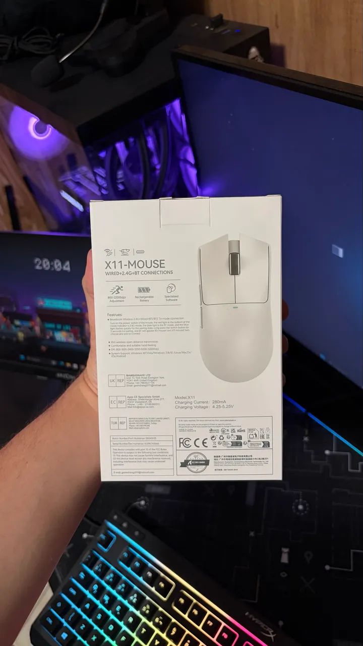 Novo - Mouse Gamer Attack Shark X11  - Foto 4