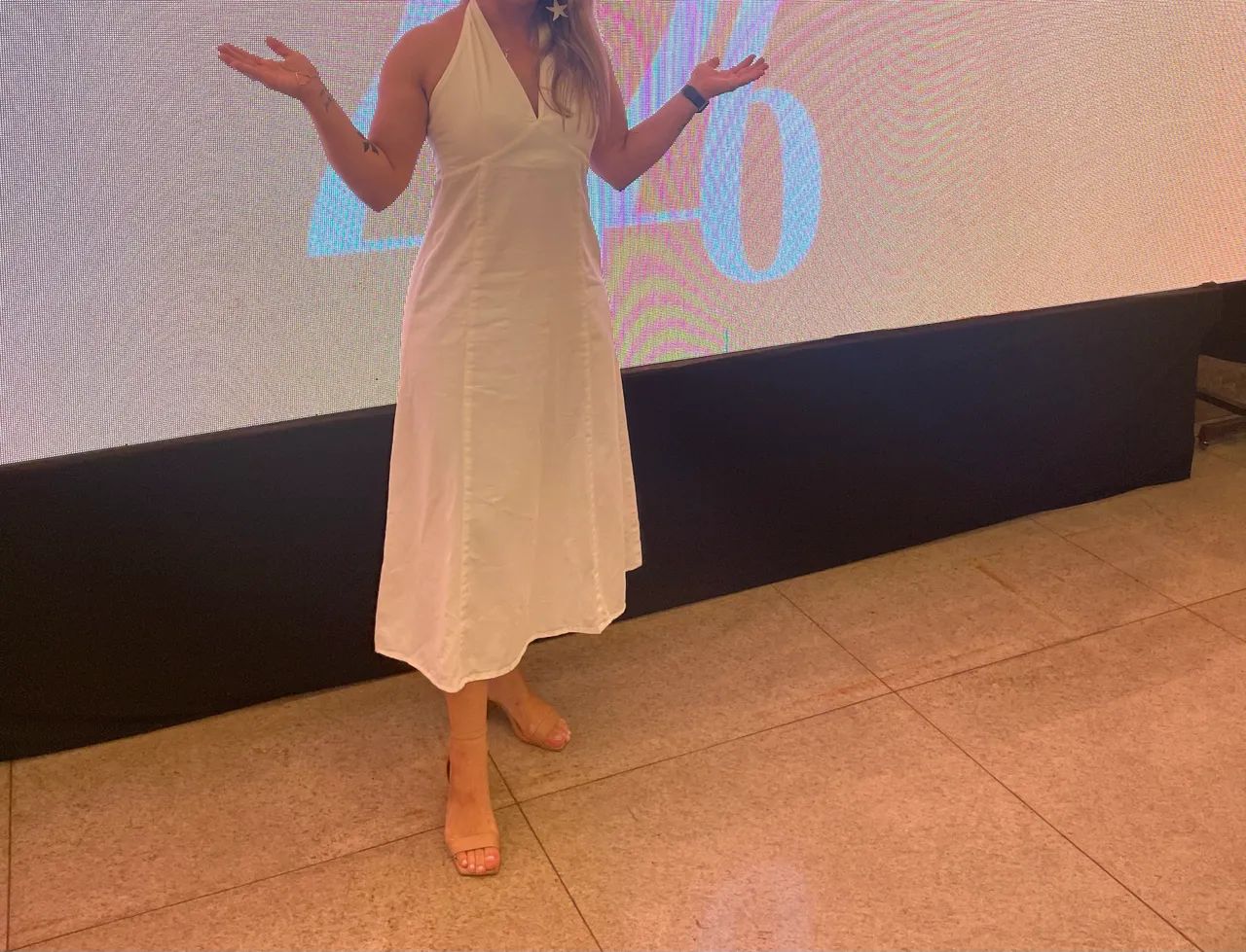 Vestido branco longo