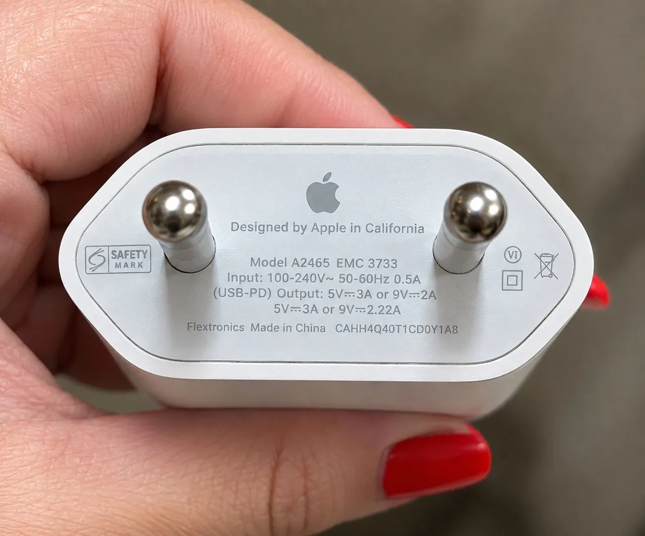 Carregador Original Apple 20W (Tipo C)