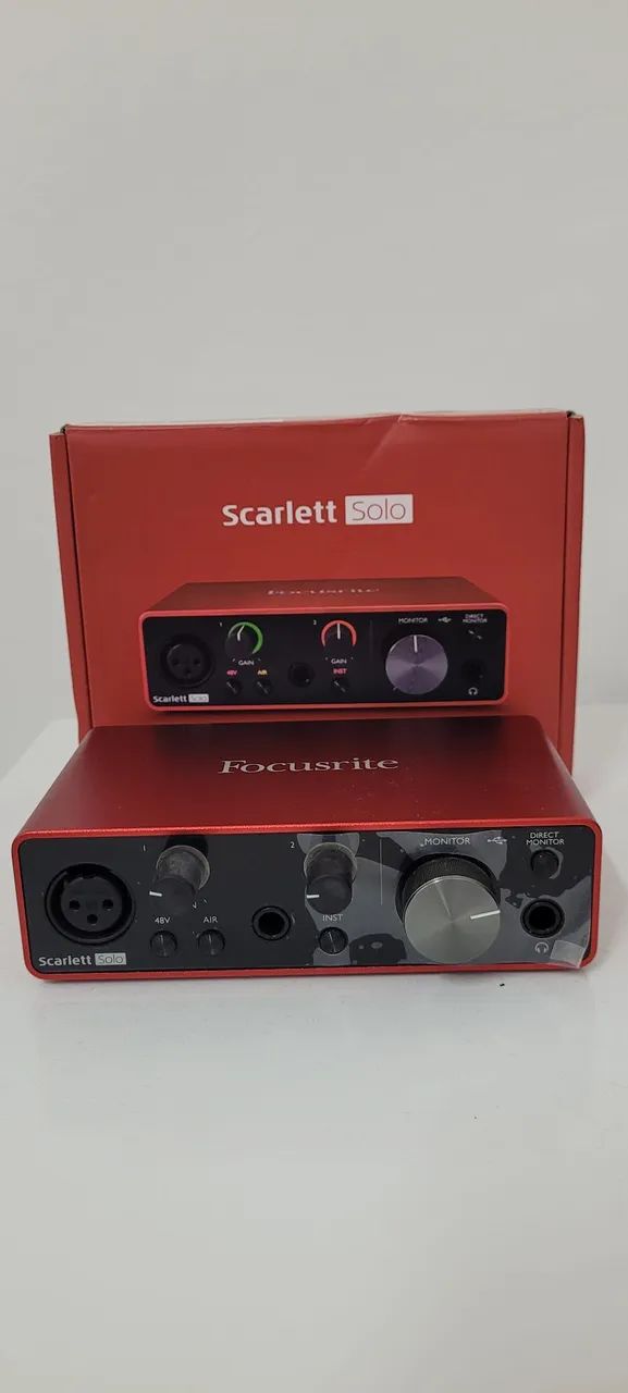 Interface de áudio focusrite scarlett solo terceira geração