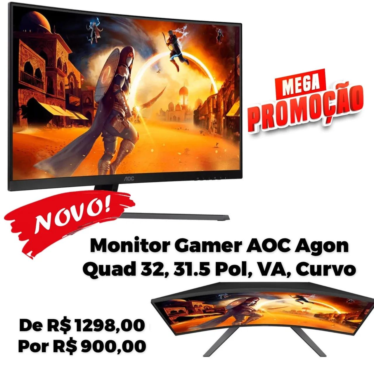 Monitor gamer AOC agon curvo 