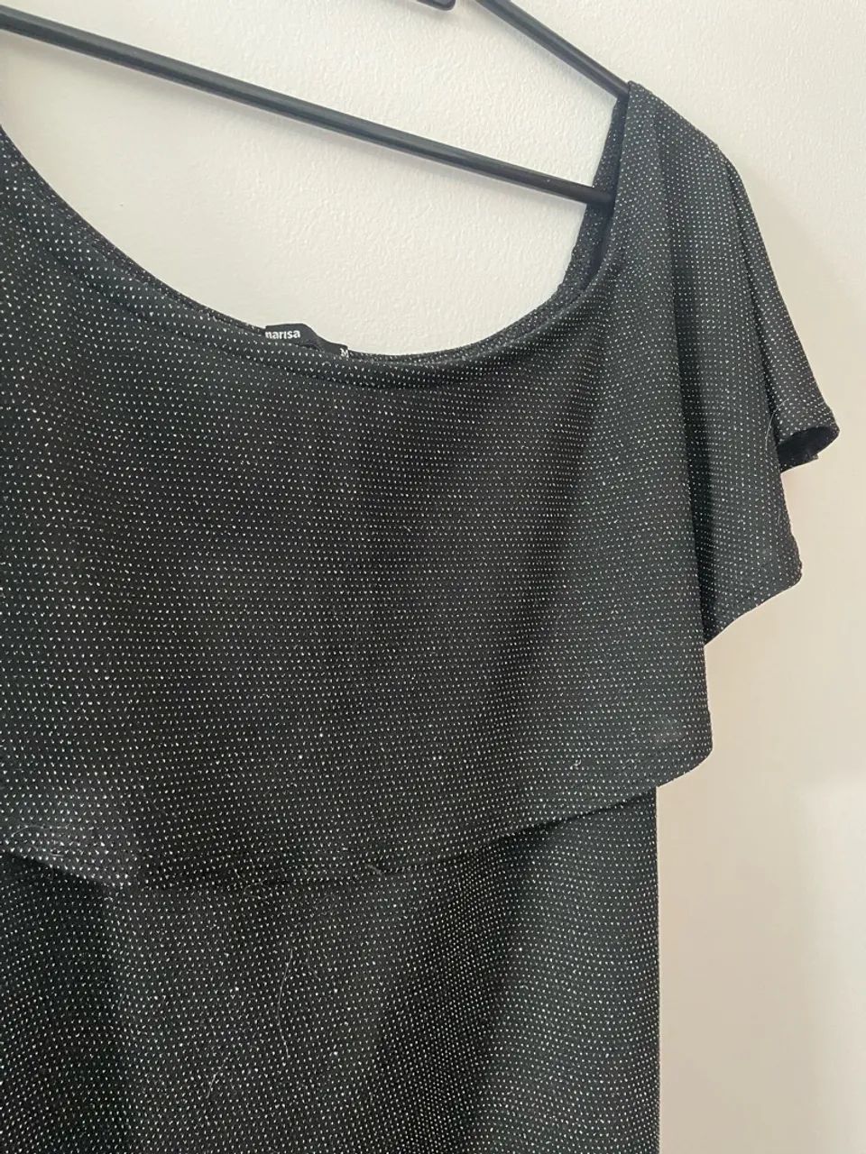 Vestido brilhante preto e prata - Foto 2