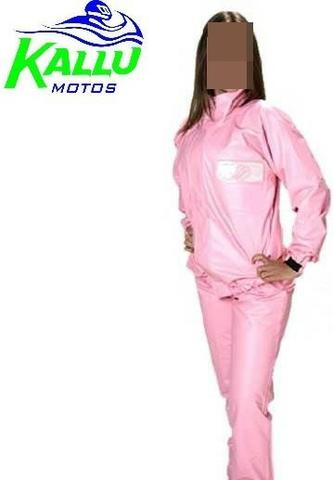 Conjunto de chuva capa de chuva feminina rosa
