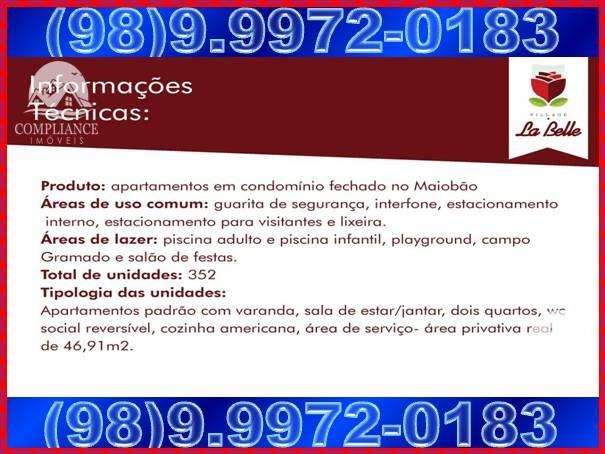 Apartamentos 2 quartos à venda. Condom. Village La Belle. Maiobão - Foto 2