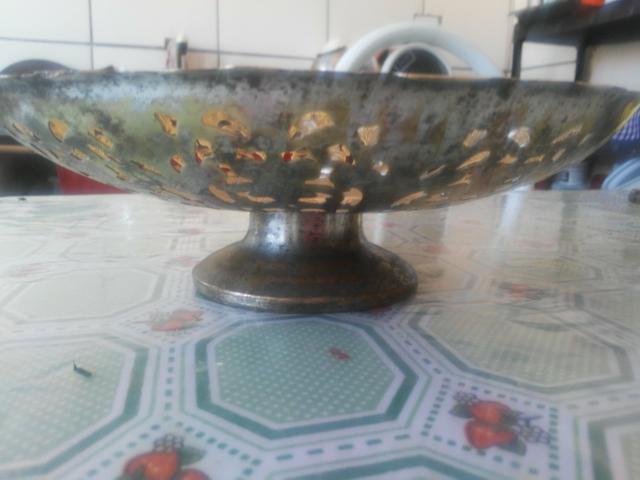 Fruteira de bronze antiga - Foto 4