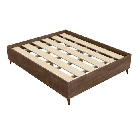 Cama Box Base Casal 1.4 Lisboa - Castanho e Branco - Foto 6