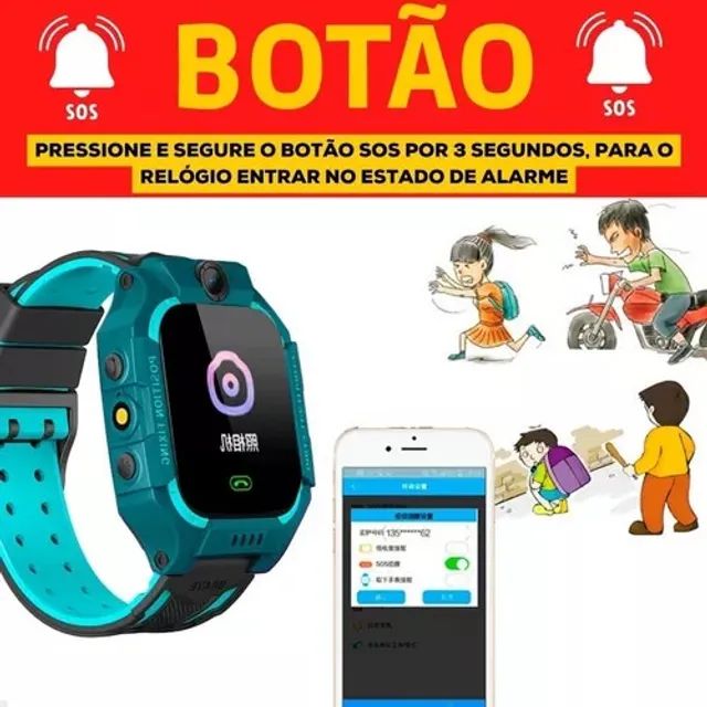 Smartwatch Infantil Q19 Rastreador Faz E Recebe Ligações Sos