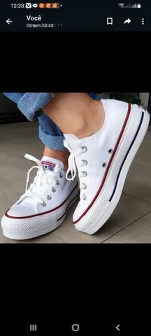 All Star Preto - Cano Alto  Tênis Feminino All Star Nunca Usado