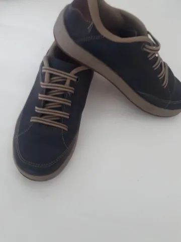 Sapatenis Infantil Kidy Softness tam 31 Br-Azul Marinho seminovo - Foto 3