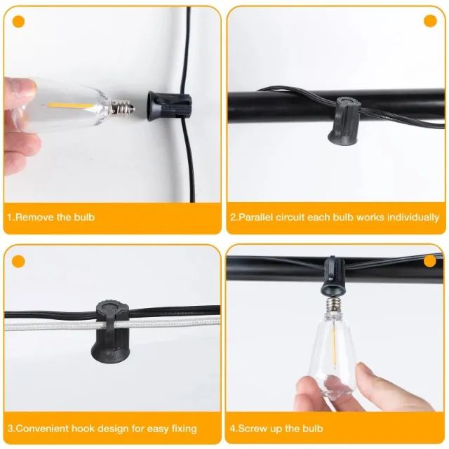 Varal de Lampadas Filamento Led 220v - Foto 3