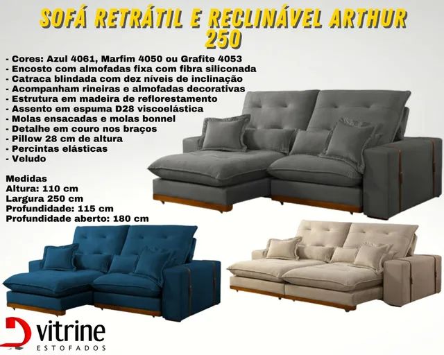 Sifa retrátil e reclinável Arthur disponivel 