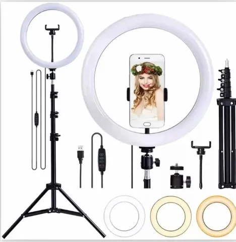 Ring Light Led 26cm 10p Tripé 2.10cm Selfie Youtuber Maquiagem Estetica