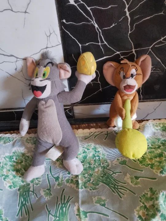 Tom e Jerry Hanna Barbera, mini pelúcia vintage colecionavel