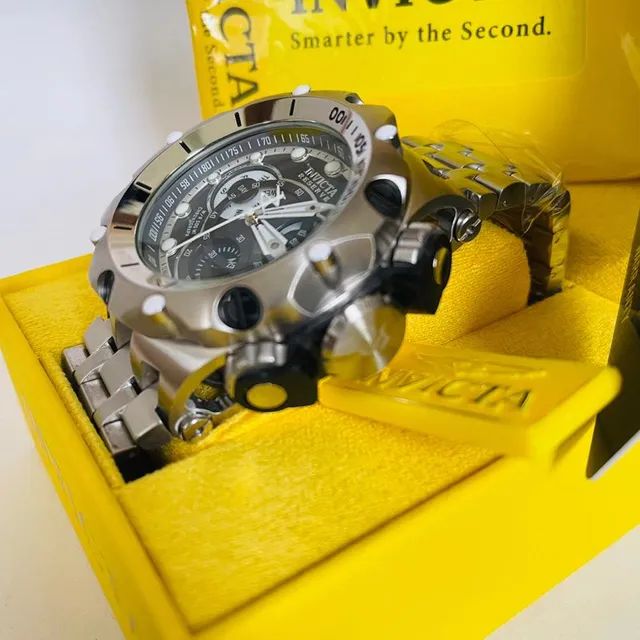 Relógio INVICTA PRATA MODELO VENOM HIBRID RESERVE  - Foto 4
