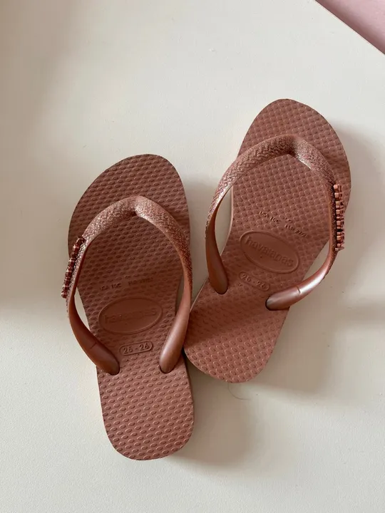 Sandálias Havaianas infantil rosê