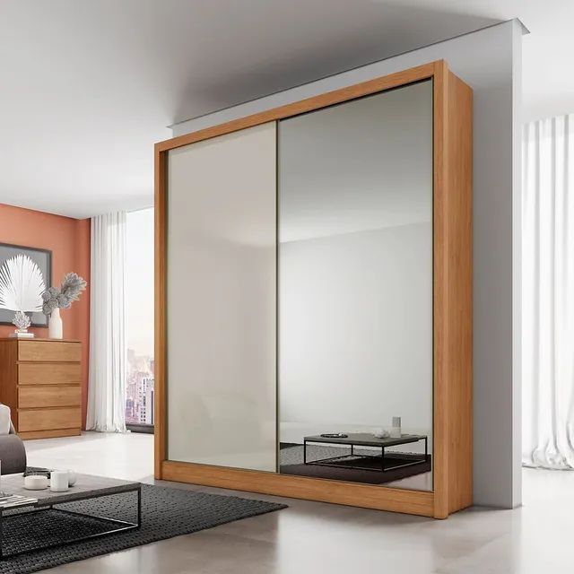 Guarda Roupa 100% MDF com 1 espelho (1,62 LARGURA)