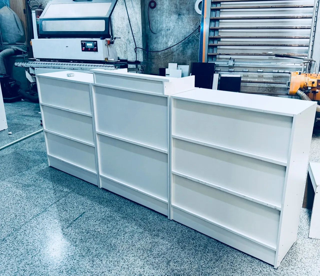 Balcão caixa recepção modular MDF direto do fabricante 