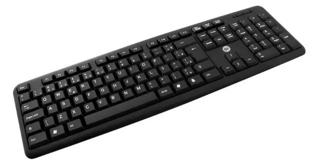 Teclado Computador Usb Preto Básico Fio 1,3m Abnt2 - Foto 2