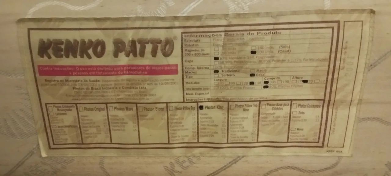 Colchão magnético Kenro Patto + pillow top- Semi-novo - Foto 6