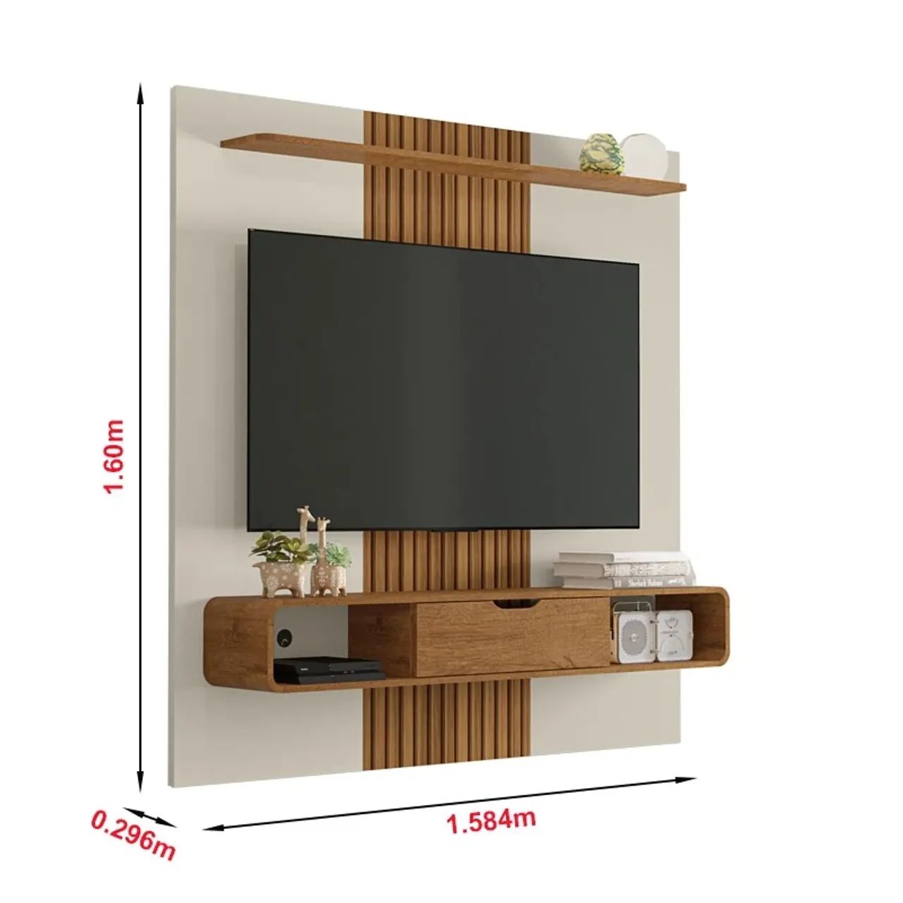 Painel Ripado 1.58m Off/Nature Bechara rf655 - Foto 3