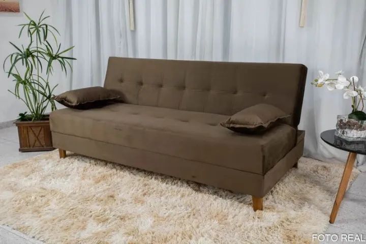 Sofá Cama Arpoador Marrom. Entrega Imediata!