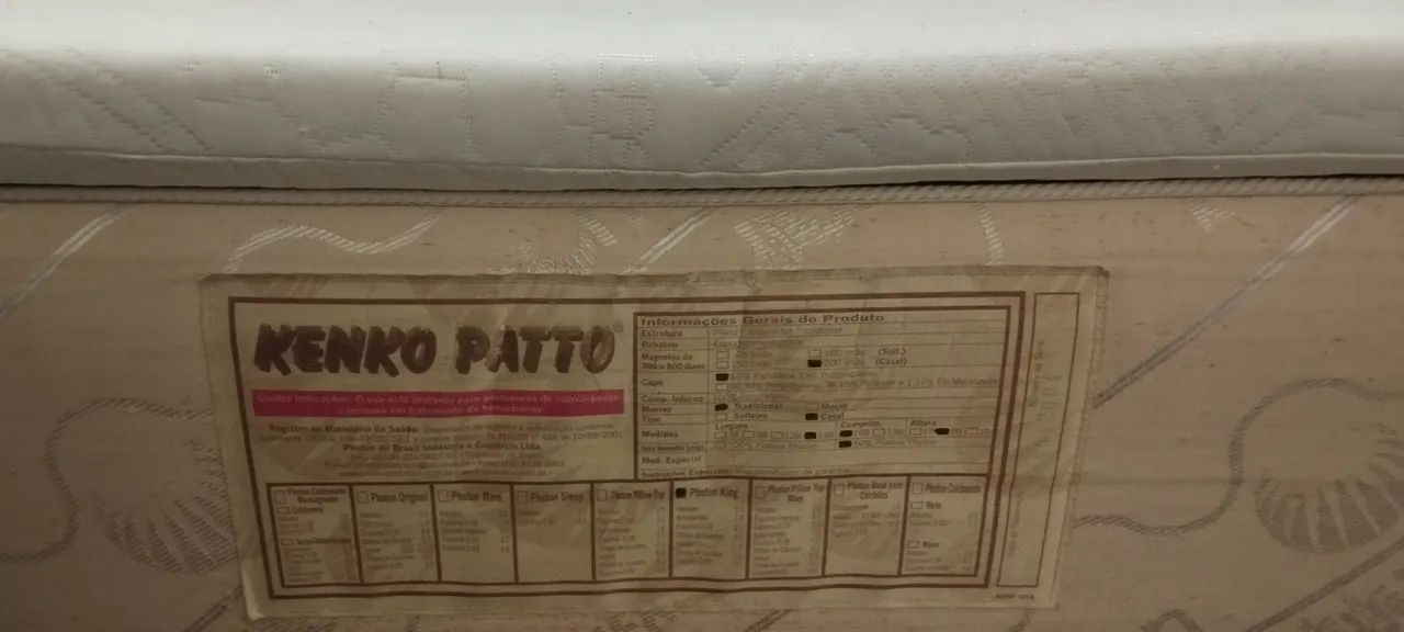 Colchão magnético Kenro Patto + pillow top- Semi-novo - Foto 5