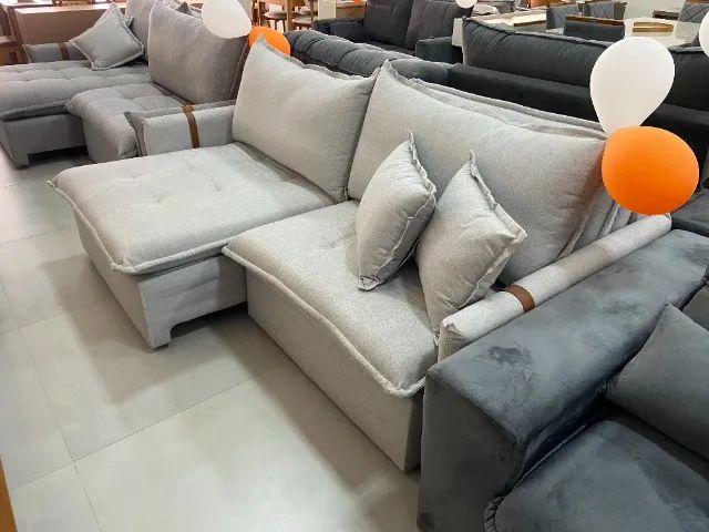 Sofá Zero Caixa em Linho com Molas Ensacadas - Conforto e Qualidade!  - Foto 2