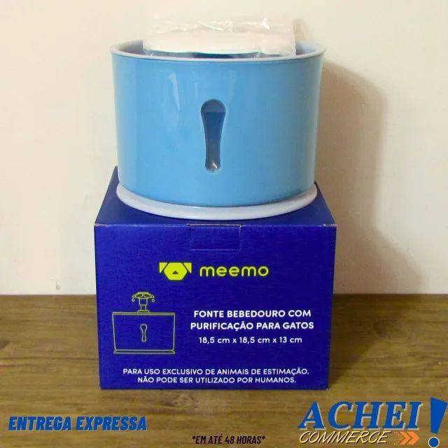 Fonte Bebedouro Meemo com Purificação para Gatos - Novo