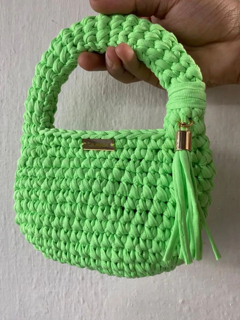 Bolsa mini gringa em crochê - moda artesanal  - Foto 3