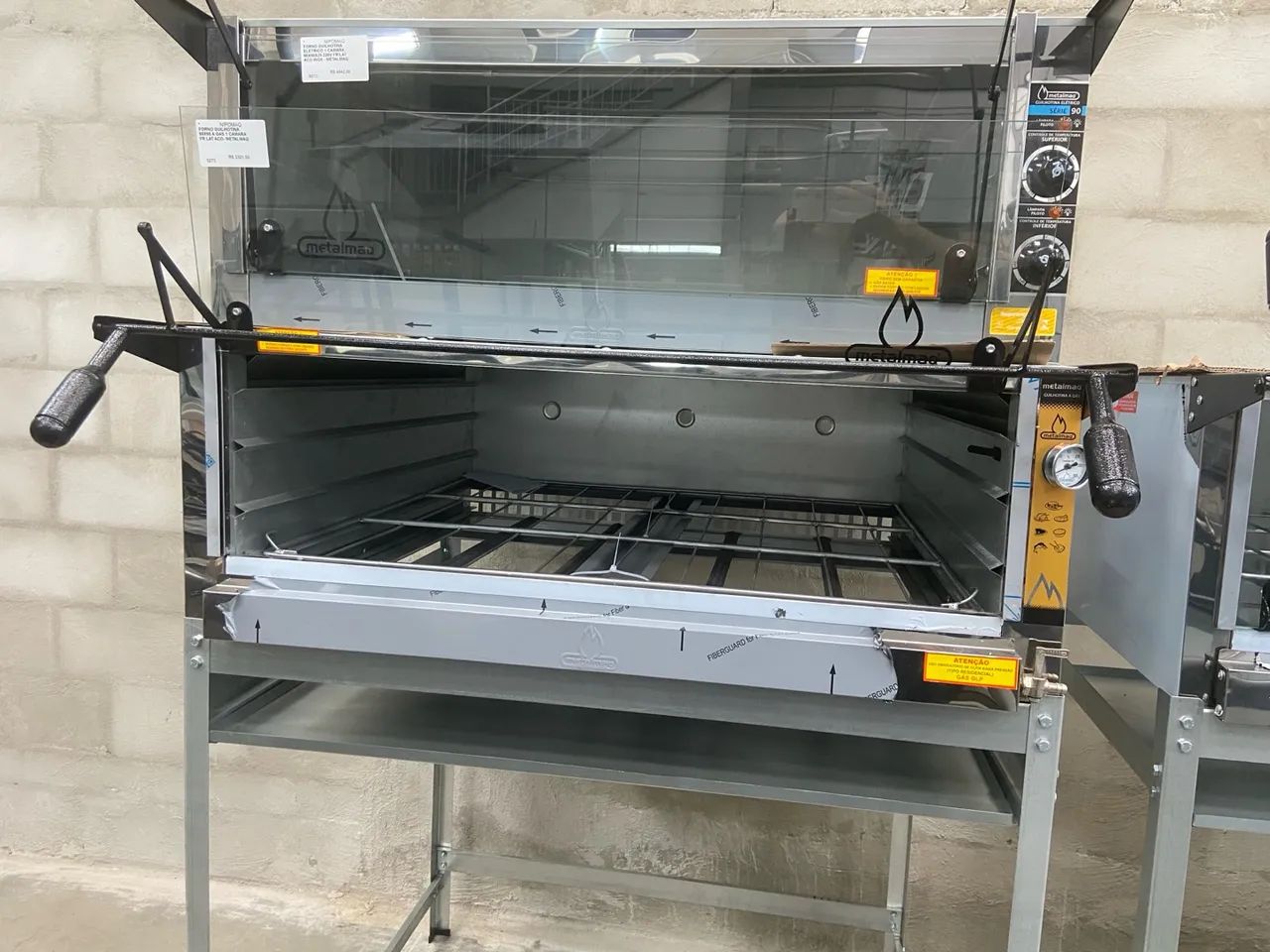 FORNO GUILHOTINA A GÁS 1 CÂMARA 95X95 FR/LAT - METALMAQ 