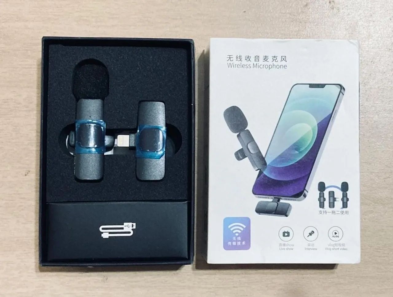 Microfone Lapela portátil sem fio para celular - Lacrado - Foto 2