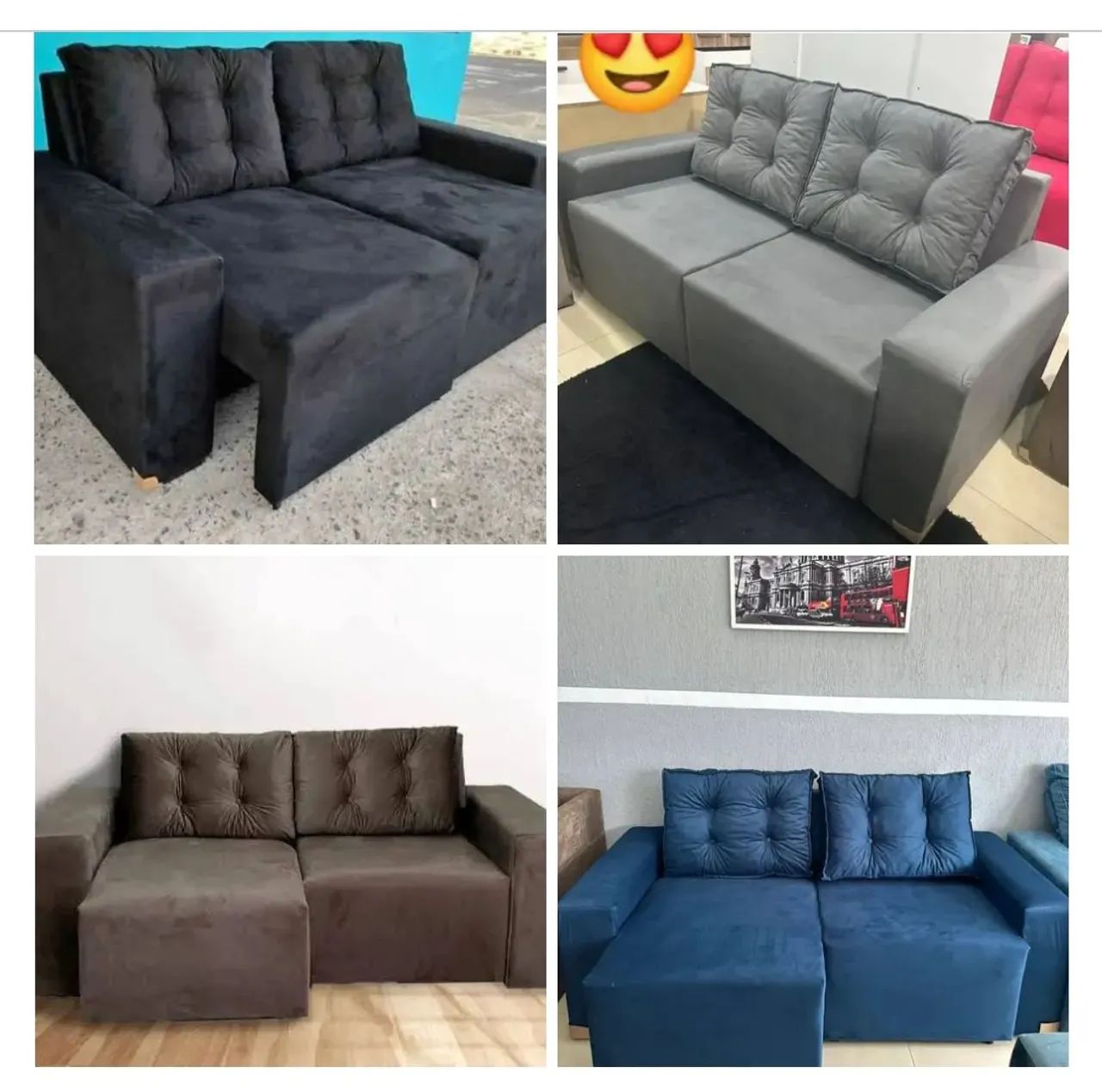 NOVOS Sofás modernos e confortáveis SOLICITE CATÁLOGO DE MODELOS E CORES Suede Premium