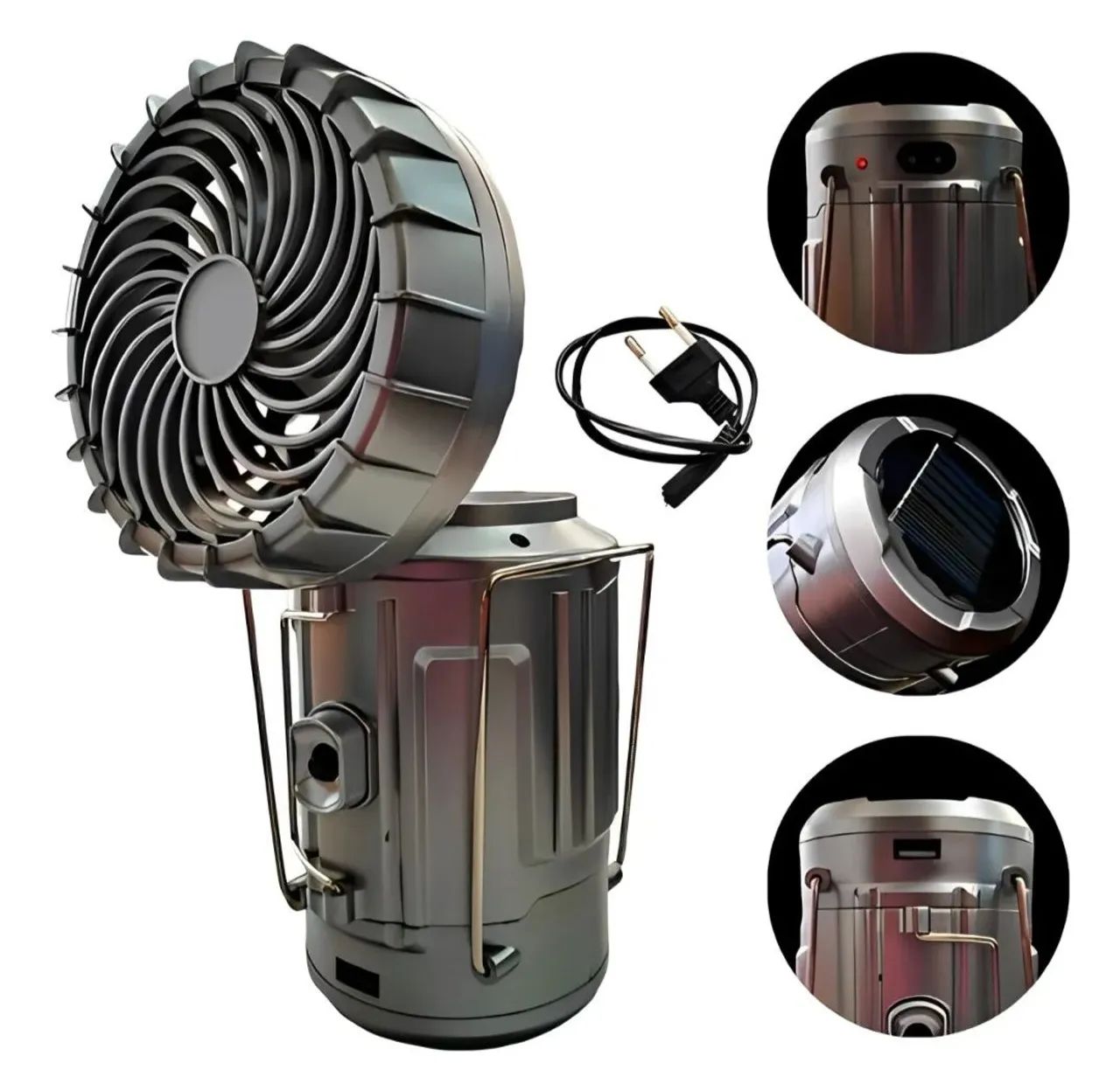 Ventilador portátil com luminária. - Foto 5