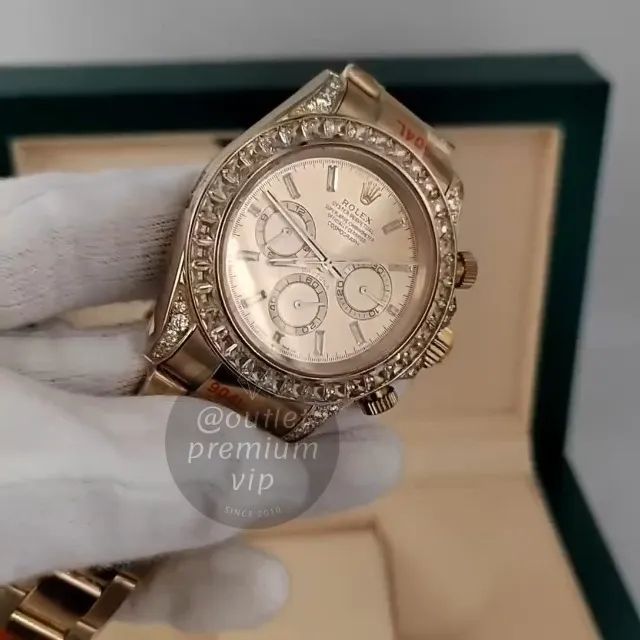 Relogio Rolex Cosmograph Daytona Cravejado - Foto 2