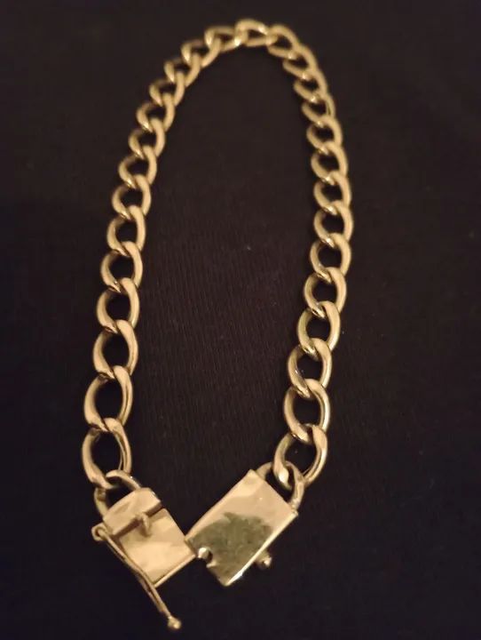Pulseira de Ouro 18/750 modelo grumet com 22 cm  e 10.7 g. .4590 reais watts 15- *  - Foto 4