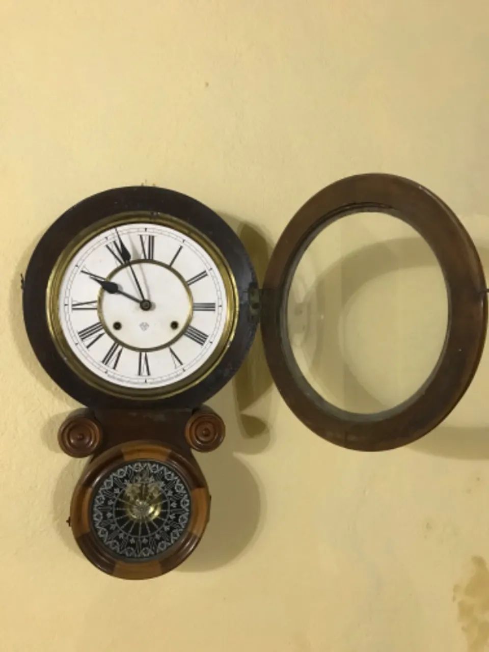 Relógio de parede a corda Ansonia oito século 19 mais de 100 Anos. - Foto 2