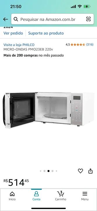 Microonda MICRO-ONDAS PMO23EB 220v nunca usado com nota fiscal - Foto 2