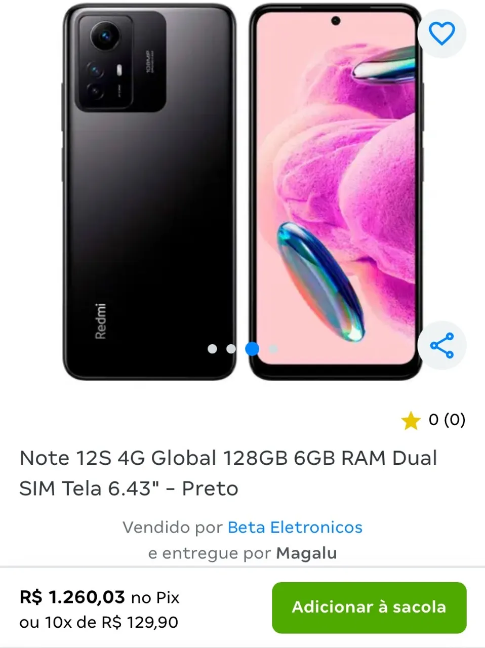 Vendo redmi seminovo dois meses de uso