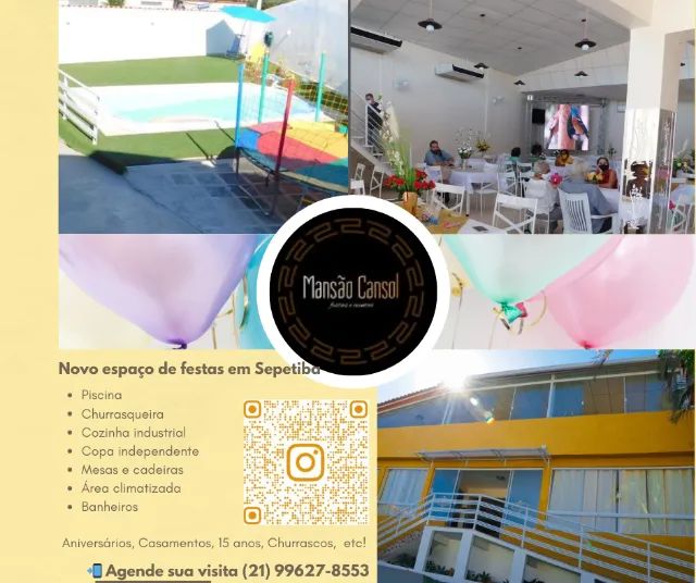 Salão de festas e eventos em Sepetiba
