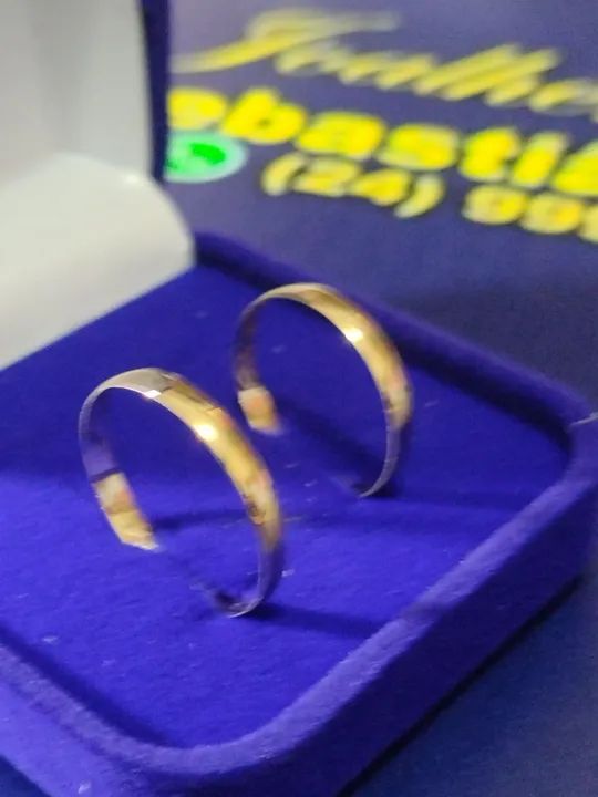 Par de Alianças de Ouro 18k - Foto 3
