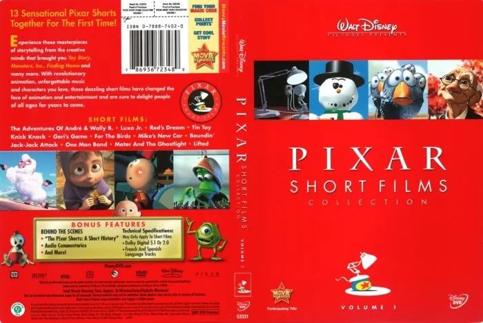 DVD Pixar Short Filmes Volume 1