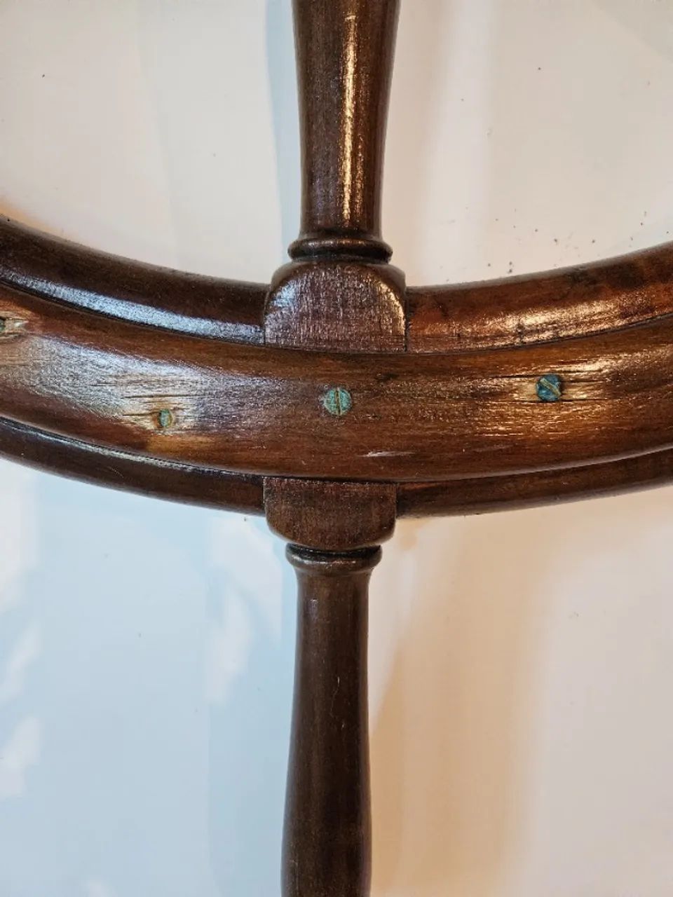 Antiga Roda de Leme de Barco de 8 Braços - Foto 2