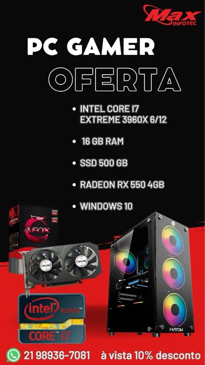 PC gamer Intel Core I7 Extreme 
